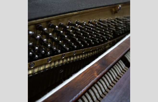 Used Lippman Polished Cut Mahogany 120 Upright Piano - All Inclusive Premium Package (SN:649300) - Image 11